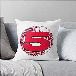 Channel 5 Pillows - Channel 5 Logo Pewdiepie Pattern Throw Pillow RB2405