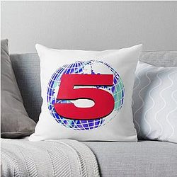 Channel 5 Pillows - Channel 5 Logo Pearlescent Throw Pillow RB2405