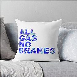 Channel 5 Pillows - All Gas No Brakes Logo Pearlescent Throw Pillow RB2405