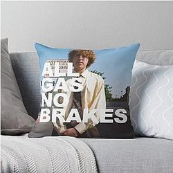 Channel 5 Pillows - All Gas No Brakes Logo Andrew Block Throw Pillow RB2405
