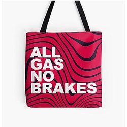 Channel 5 Bags - All Gas No Brakes Logo Pewdiepie Pattern Block All Over Print Tote Bag RB2405