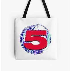 Channel 5 Bags - Channel 5 Logo Pearlescent All Over Print Tote Bag RB2405