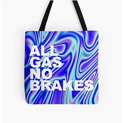 Channel 5 Bags - All Gas No Brakes Logo Pearlescent Block All Over Print Tote Bag RB2405