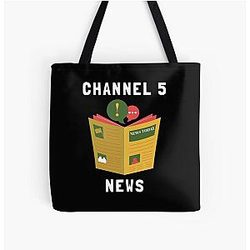 Channel 5 Bags - CHANNEL 5 NEWS | Andrew Callaghan | All Gas No Breaks All Over Print Tote Bag RB2405