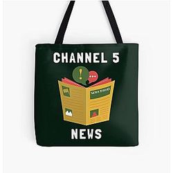 Channel 5 Bags - CHANNEL 5 NEWS  Andrew Callaghan  All Gas No Breaks Essential All Over Print Tote Bag RB2405