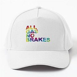 Channel 5 Hats &amp; Caps - All Gas No Brakes Logo Rainbow Baseball Cap RB2405