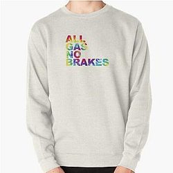 Channel 5 Sweatshirts - All Gas No Brakes Logo Rainbow Pullover Sweatshirt RB2405