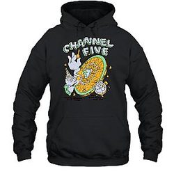 Channel 5 Hoodies - Channel 5 News Clock Black Pullover Hoodie