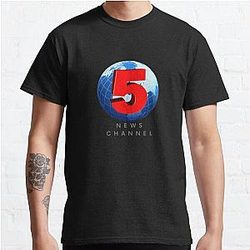 Channel 5 T-Shirts - Channel 5 News Channel, TV5 Classic T-Shirt RB2405