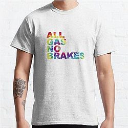 Channel 5 T-Shirts - All Gas No Brakes Logo Rainbow Classic T-Shirt RB2405
