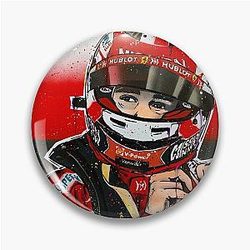 Charles Leclerc - Ferrari F1 graffiti painting by DRAutoArt Pin
