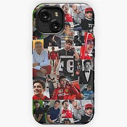 Charles Leclerc Monacan motorsports racing driver Collage iPhone Tough Case