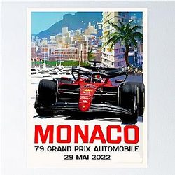 Monaco GP 2022 Charles Leclerc Poster