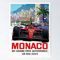 Monaco GP 2023 Charles Leclerc Poster