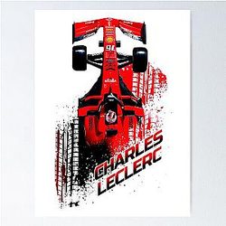 Charles Leclerc 16 Feerrari F1 Poster