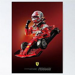 Charles Leclerc Low Poly Art Poster