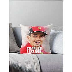 F1 Charles Leclerc 16 Throw Pillow