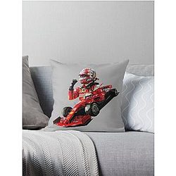 Charles Leclerc Low Poly Art Throw Pillow