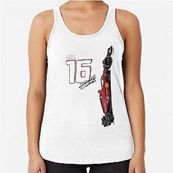 Charles Leclerc 16 - F1 2024 Racerback Tank Top
