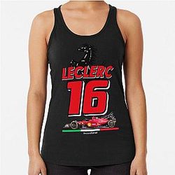 Ferrari Charles leclerc shirt Cha Racerback Tank Top