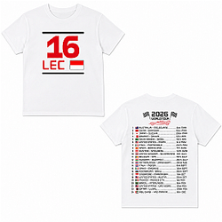 2026 World Tour Schedule Monégasque LA3107 Charles Leclerc T-Shirts