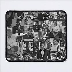 Charles Leclerc Black and White Aesthetics Collage Mouse Pad