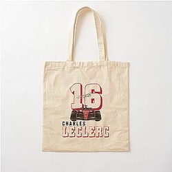 Charles Leclerc 16 Formula 1 Cotton Tote Bag