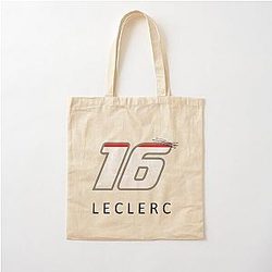Charles Leclerc F1 Signature Gra Cotton Tote Bag