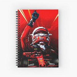 charles leclerc win Spiral Notebook