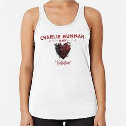 Charlie Hunnam is my Valentine racerback tank top
