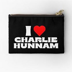 I love Charlie Hunnam White Zipper Pouch
