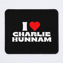 I Love Charlie Hunnam - White Font Mouse Pad
