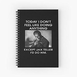 Charlie Hunnam Today I Don't Like Doing Spiral Notebook