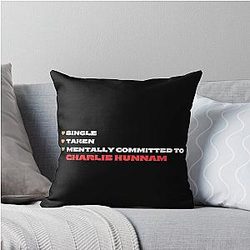 Mentally Committed to Charlie Hunnam Throw Pillow