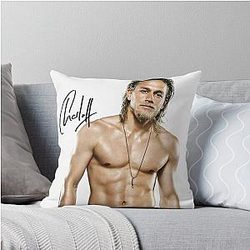 Charlie Hunnam Throw Pillow