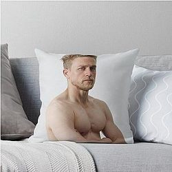 Embodying Charisma Throw Pillow With Charlie Hunnam