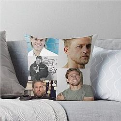 Charlie Hunnam Signed Art Throw Pillow