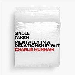 Mentally in a relationship with Charlie Hunnam Duvet Cover