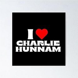I Love Charlie Hunnam White Fonts Poster