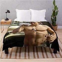 Charlie Hunnam Custom Phone Case Wallet Case Clothing Graphic T-Shirt Throw Blanket