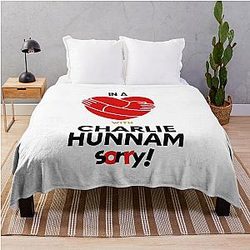 In a Relationship with Charlie Hunnam Sorry Throw Blanket
