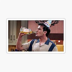 Charlie Sheen Drinking Sticker