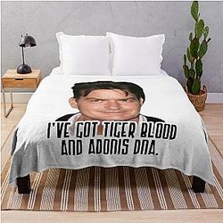 Charlie Sheen talks about throw blankets