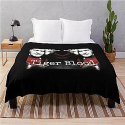 Charlie Sheen Tiger Blood Throw Blanket