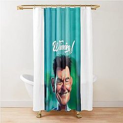 Charlie Sheen Winning Shower Curtain