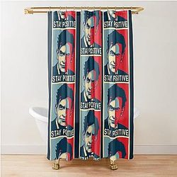 Charlie Sheen Positive Shower Curtain