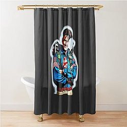 Falconization of Charlie Shower Curtain