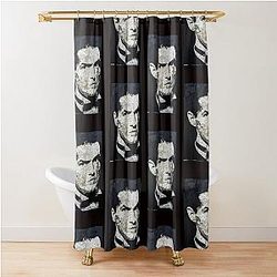 Street Art Charlie Sheen Fan Art Shower Curtain