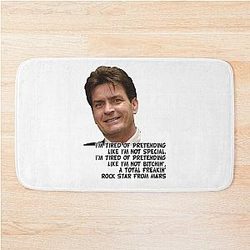 Charlie Sheen quotes Bath Mat
