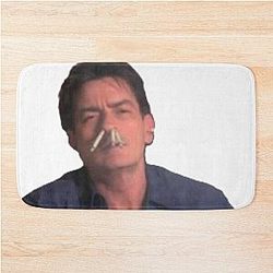 Charlie Sheen on blunts Bath Mat